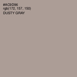 #AC9D96 - Dusty Gray Color Image